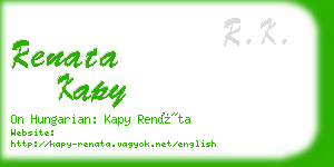 renata kapy business card